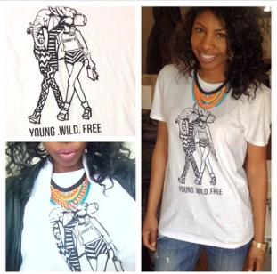 Designer Sammy B in her customized tee.