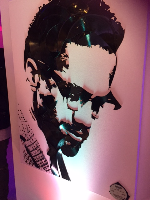 Malcolm X in Vinyl Artwork by Lobyn Hamilton